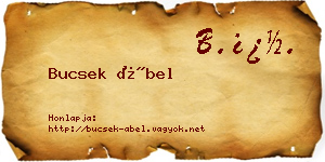 Bucsek Ábel névjegykártya